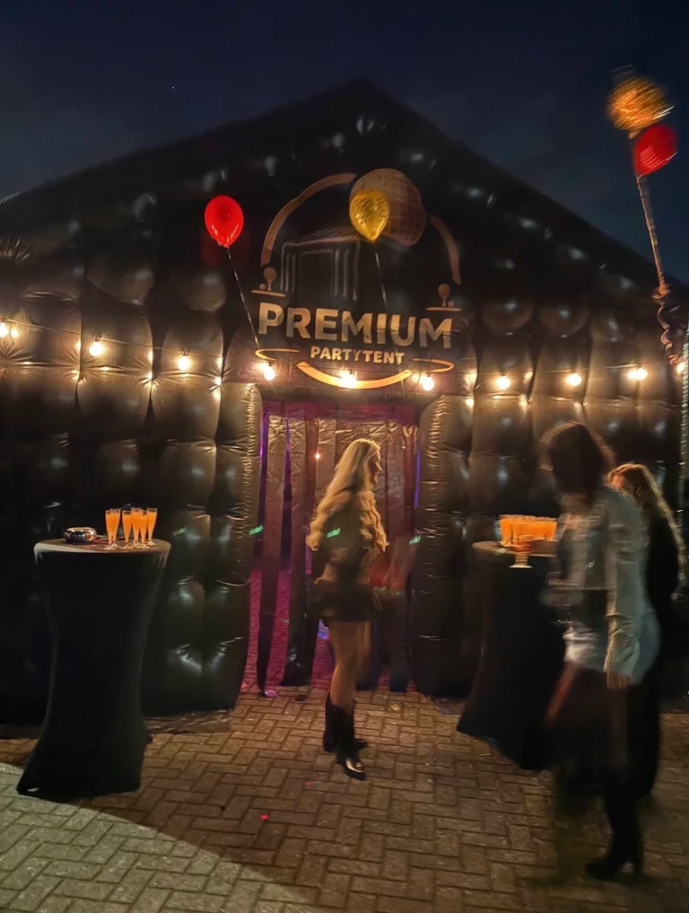 Partytent opblaasbaar zwart huren