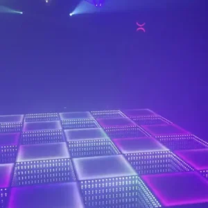 Over de rode loper de opblaasbare discotent in, met de LED dansvloer erachter